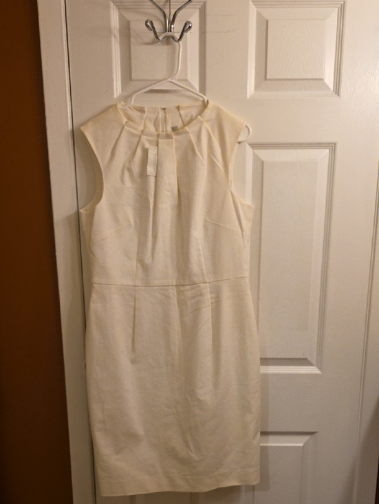 Banana Republic Dresses & Skirts - Banana Republic Ivory Sleeveless Midi Sheath Dress
